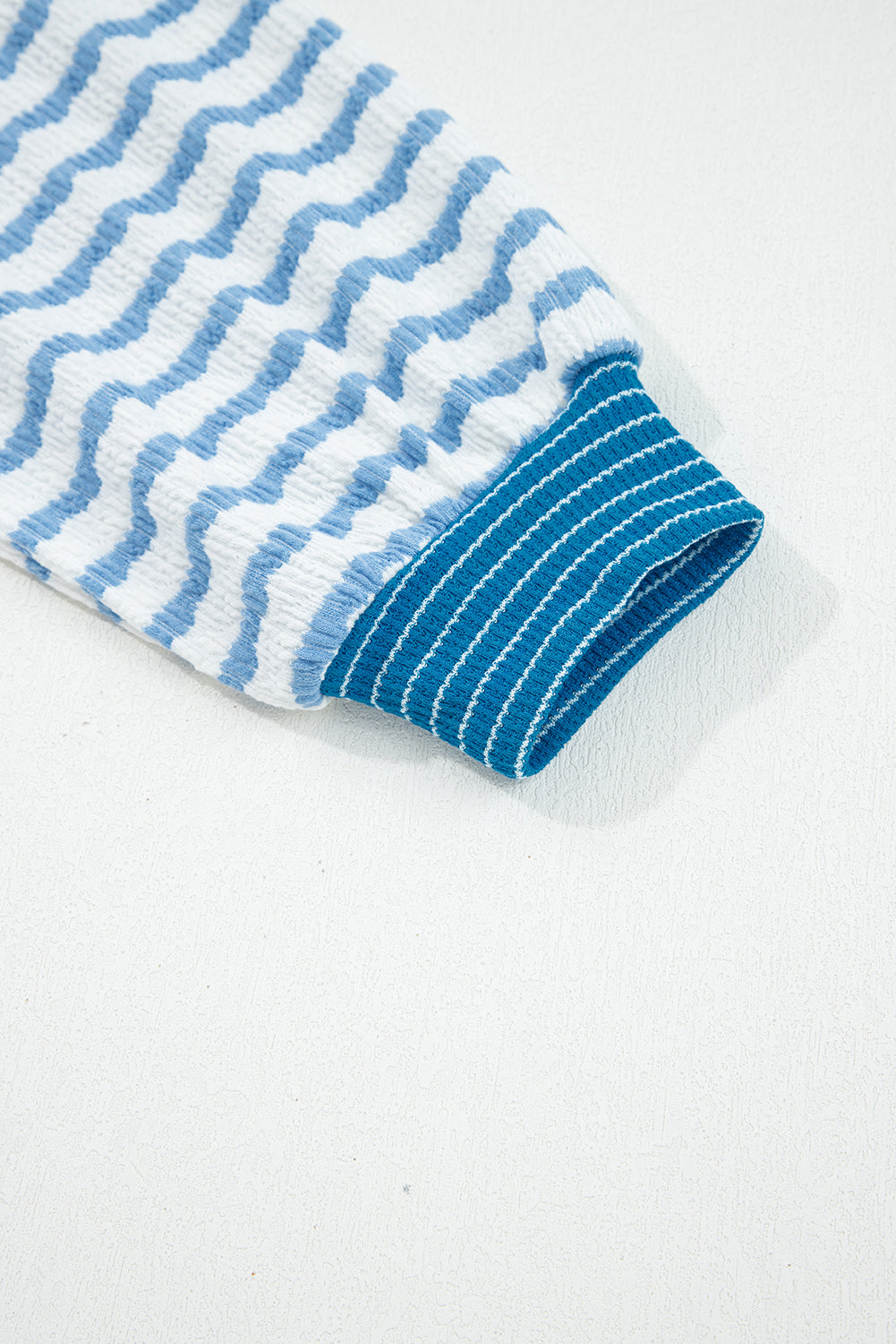 White Stripe Collared Pullover Top and Drawstring Pant Set