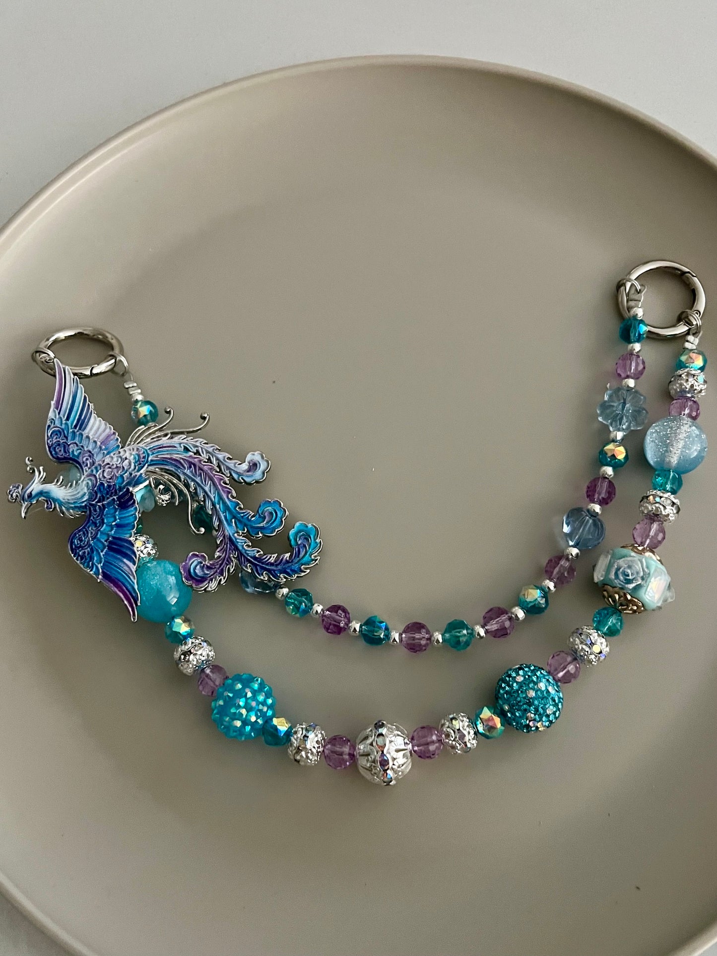 Blue Bird Purse Charm