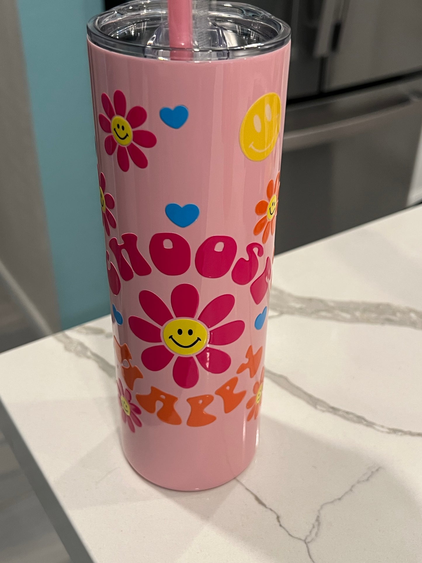 Choose Happy Pink 20oz Tumbler
