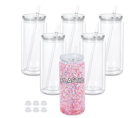 20oz Plastic Snow Globe Tumbler