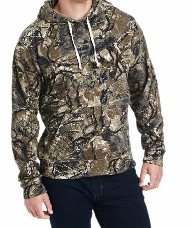 Camo Adult Triblend Pullover Fleece Hooded Sweatshirt