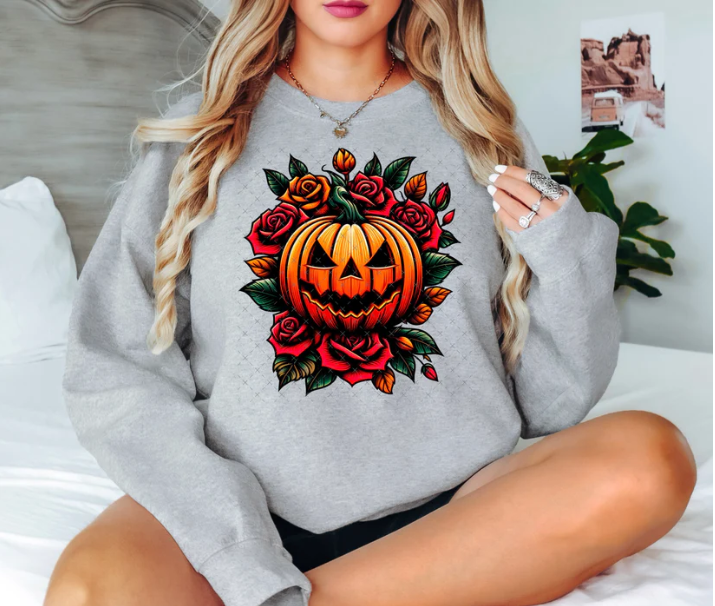 Spooky Floral Pumpkin