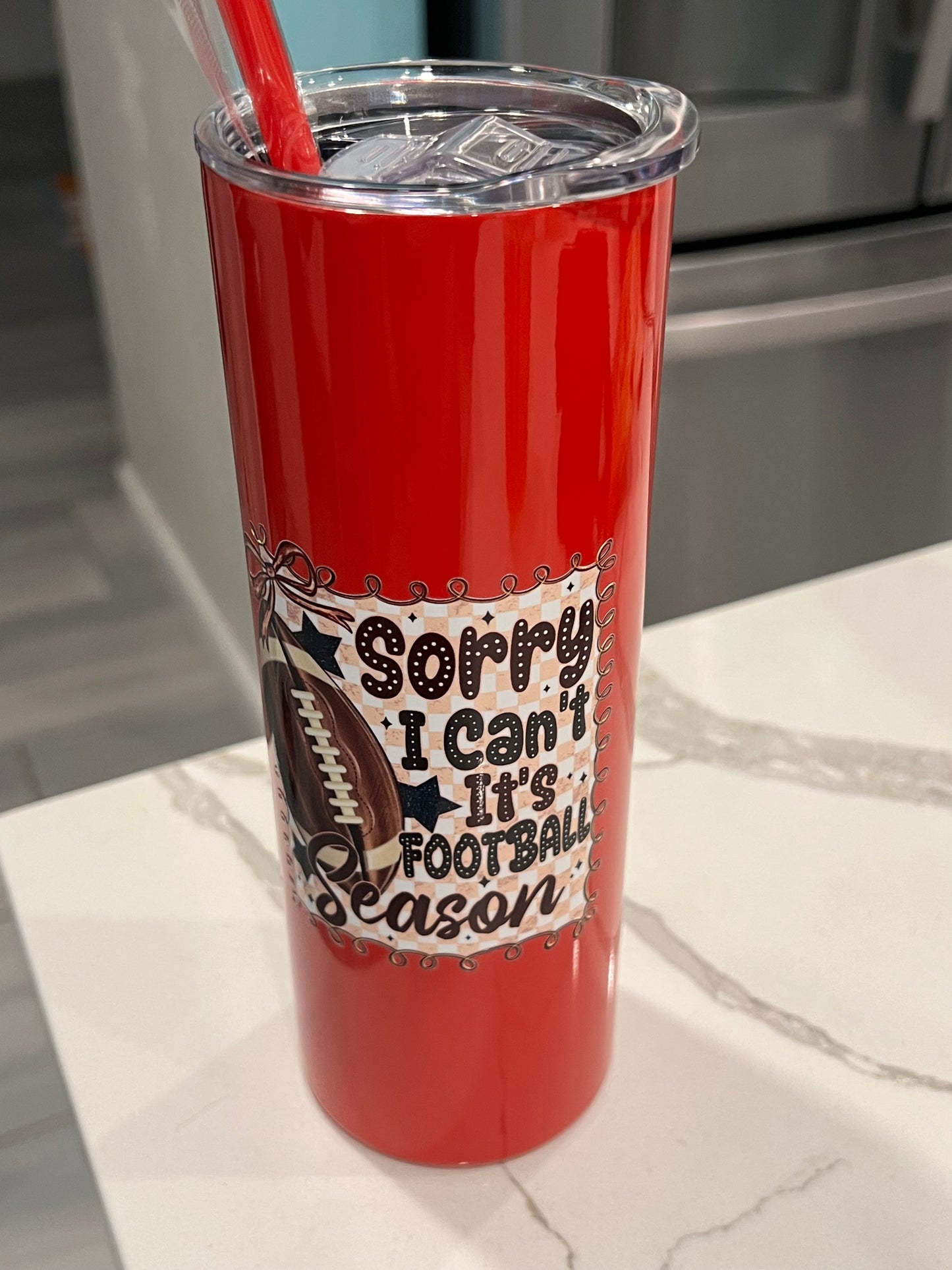 Football Season Red 20oz Tumbler