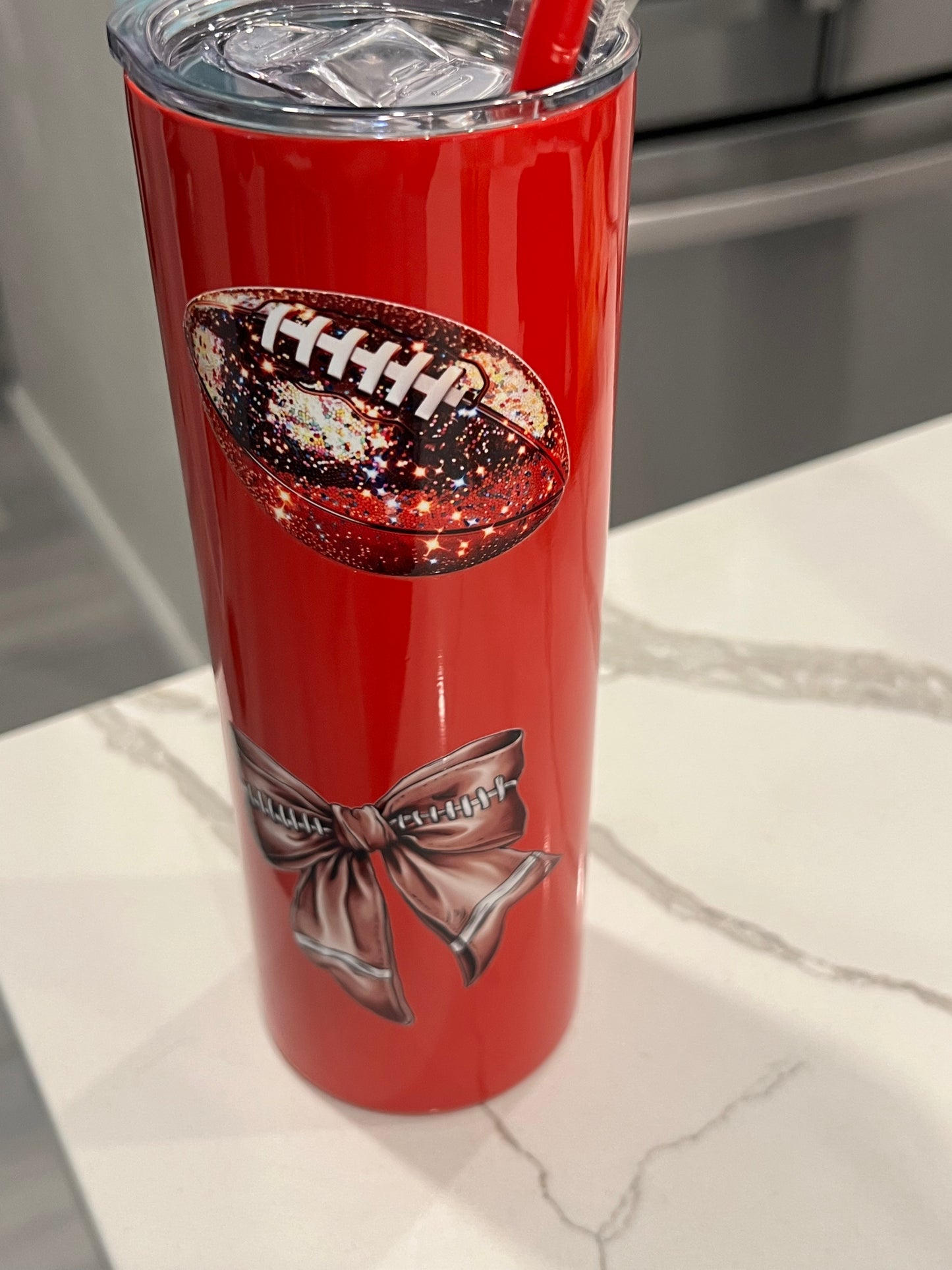 Football Season Red 20oz Tumbler