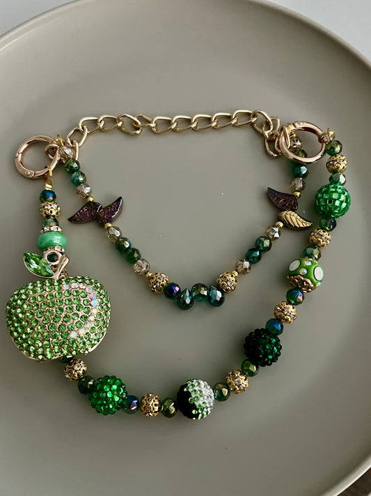 Green Apple Purse Charm