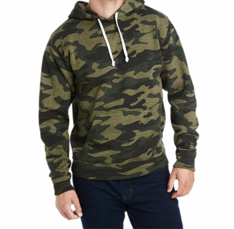 Camo Adult Triblend Pullover Fleece Hooded Sweatshirt