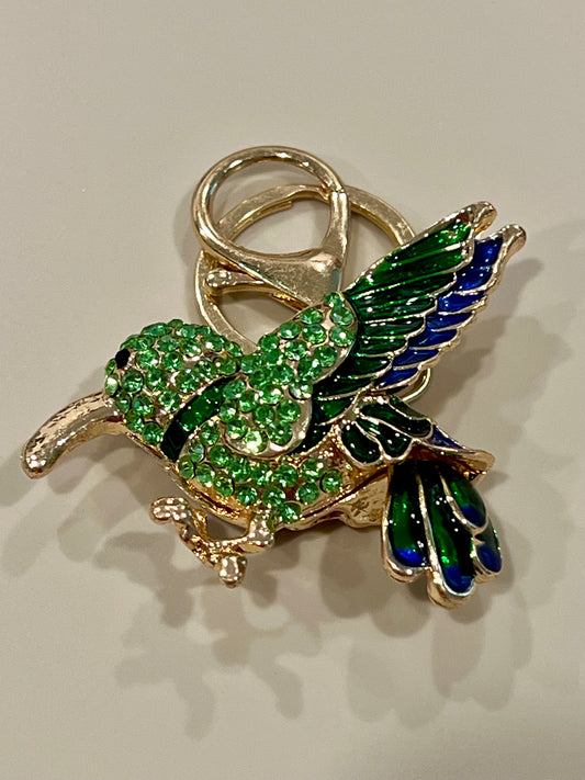 Hummingbird Green Keychain