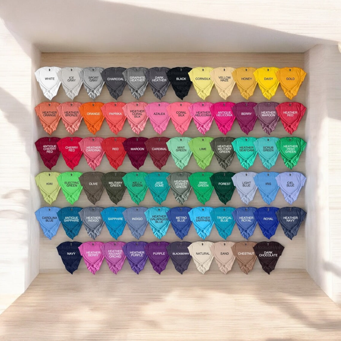 Gildan Color Chart