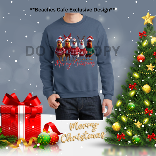 Merry Chicmas Red Letters