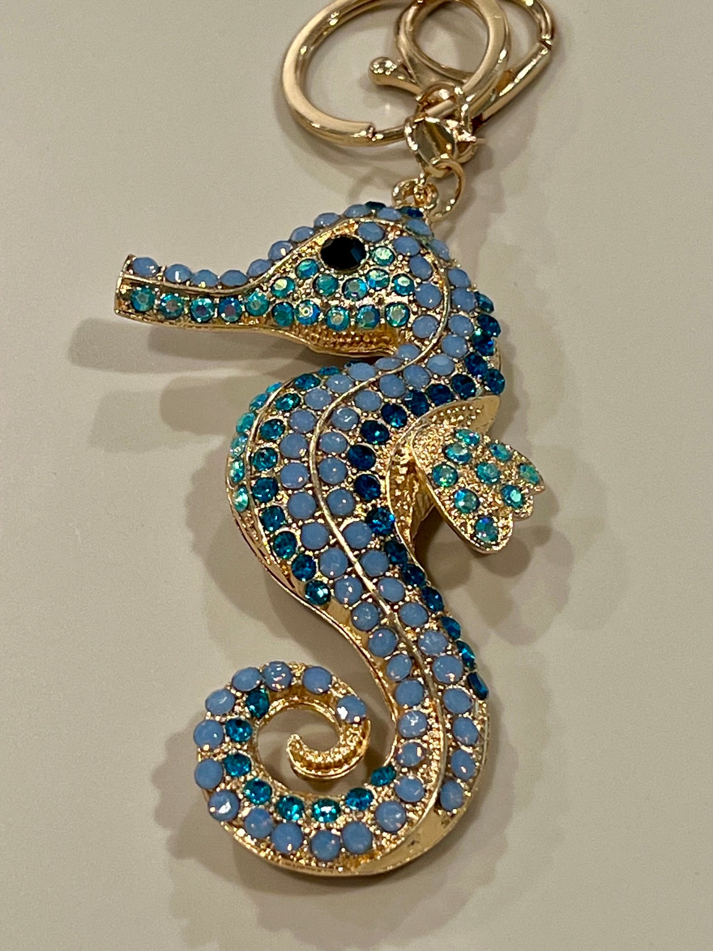 Seahorse Blue Keychain