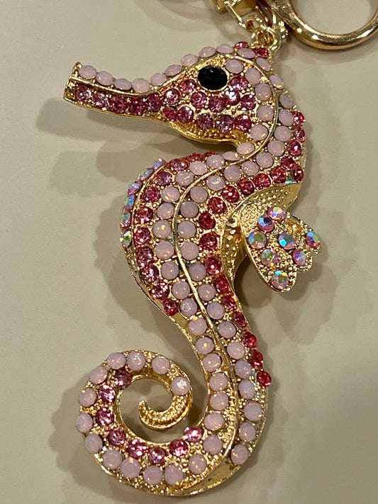 Seahorse Pink Keychain