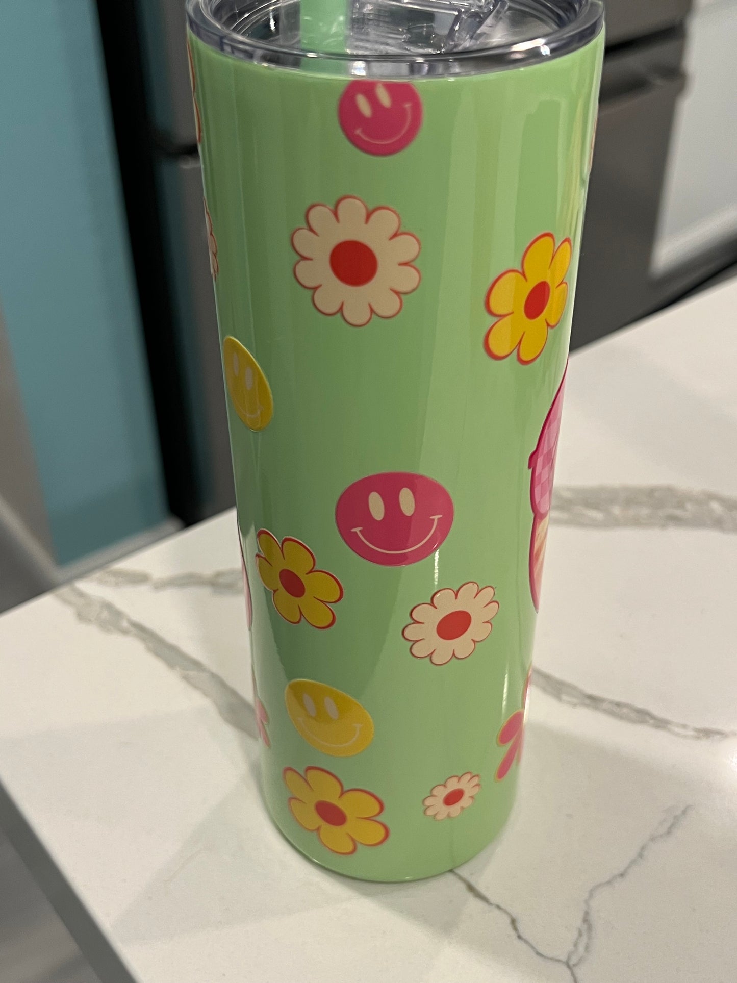 Smiley Face Green 20oz Tumbler