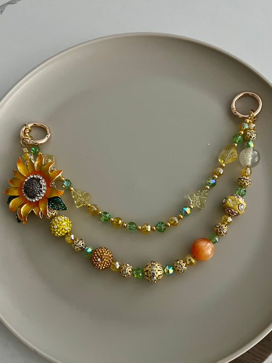 Sunflower Purse Charm