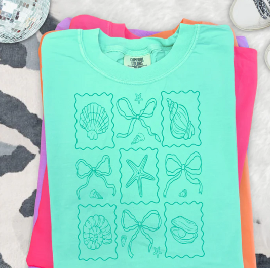 Teal Bows & Shells