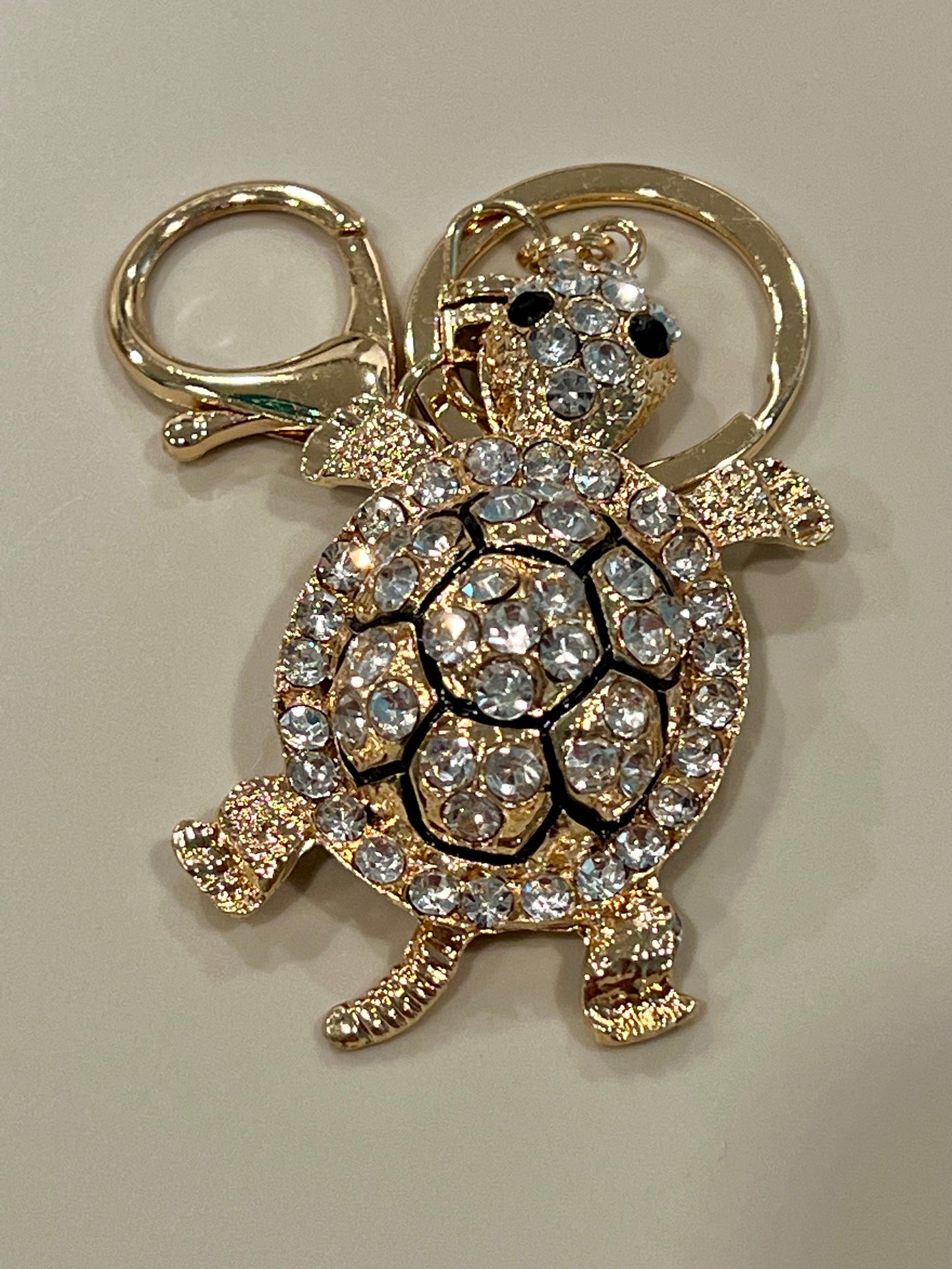 Turtle Keychain with Diamonds
