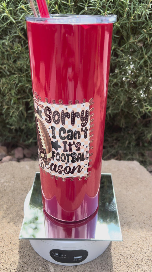 Football Season Red 20oz Tumbler